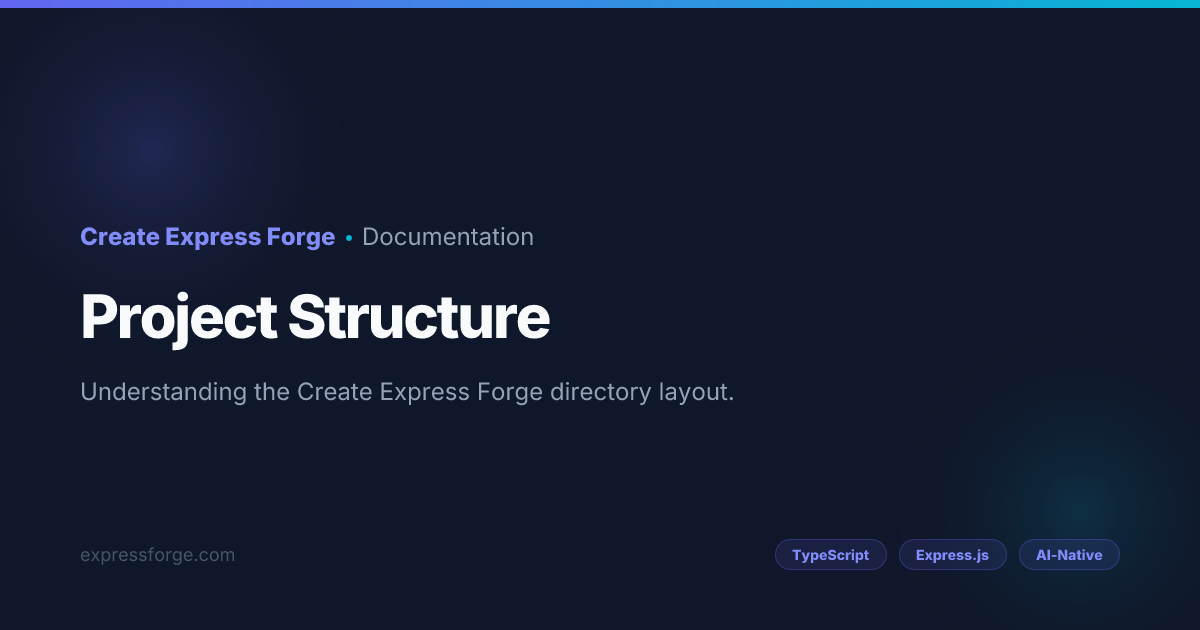 Project Structure | Create Express Forge